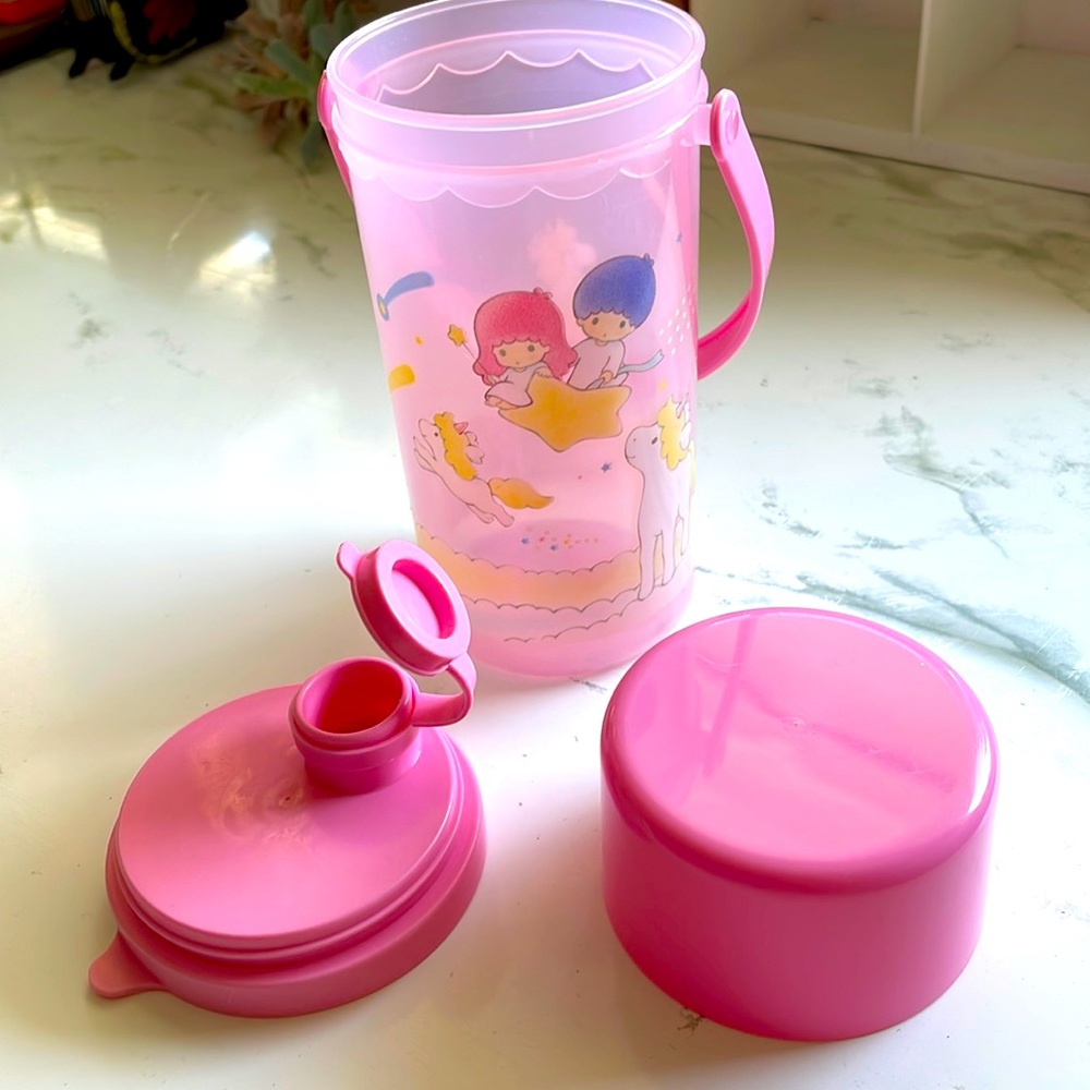 Vintage Sanrio - Little Twin Stars / Kiki and Lala 1989 - water bottle